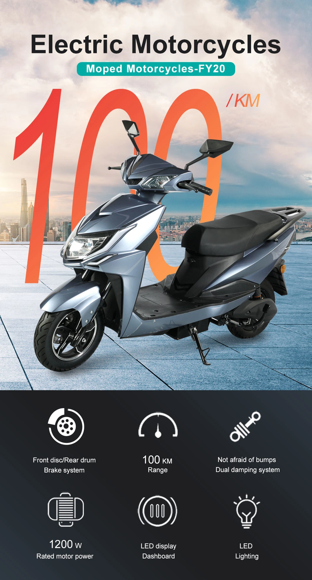 Cheap Price off Sports Electric Moped Motorcycle Scooter Electrical Cycle Good Design Best OEM Branding CKD/SKD Adult Electric Motorcycle